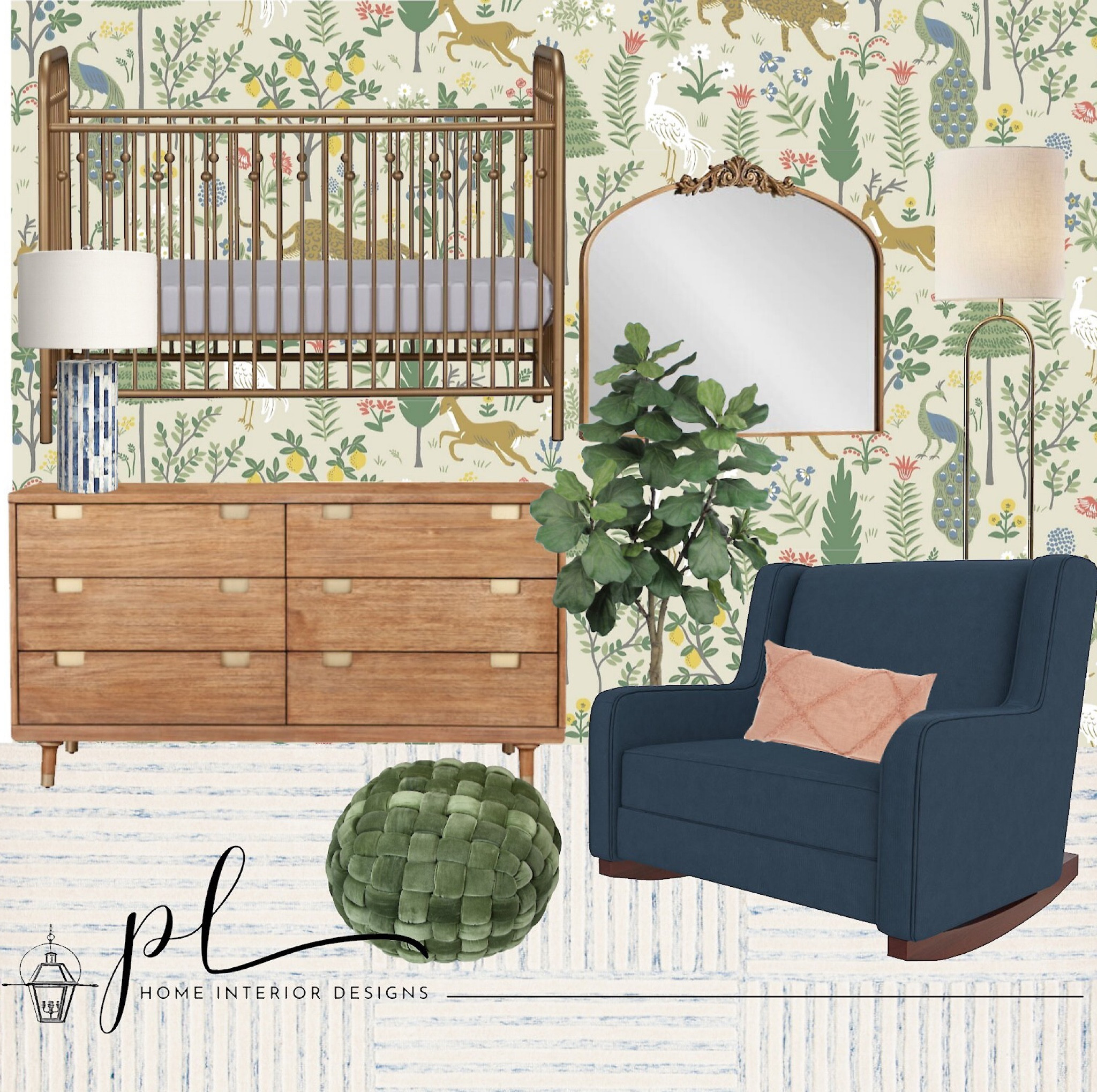A sweet, gender-neutral and sophisticated nursery that can easily transition to a great, as-they-grow bedroom. 🤍 nursery, nursery rug, gender neutral nursery design, nursery decor inspiration, mirror, antique brass, unique crib, nursery dresser, changing table, velvet pouf, nursing chair, rocking chair, nursery lighting, floor lamp, table lamp, Wayfair, Pottery Barn, Overstock, Artfully Walls, 

#LTKhome #LTKbaby #LTKkids
