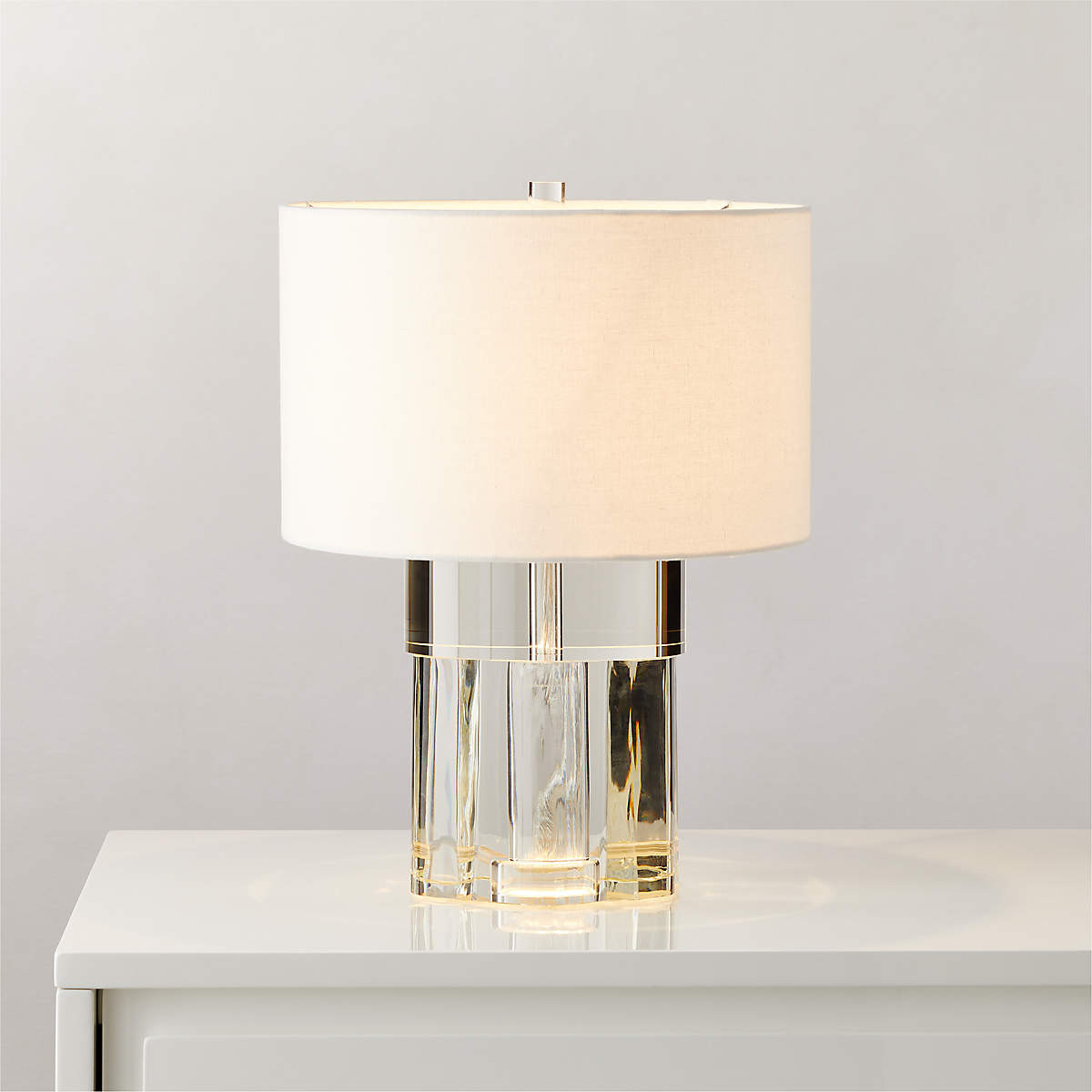Walden White Alabaster Table Lamp Short + Reviews | CB2 | CB2