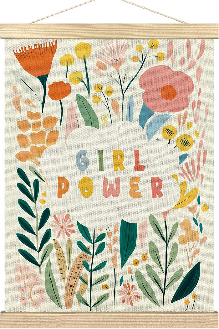 BCUANGD Girls Room Wall Art - Positive Affirmations Wall Decor Poster Hanger with Wood Frames, Bo... | Amazon (US)