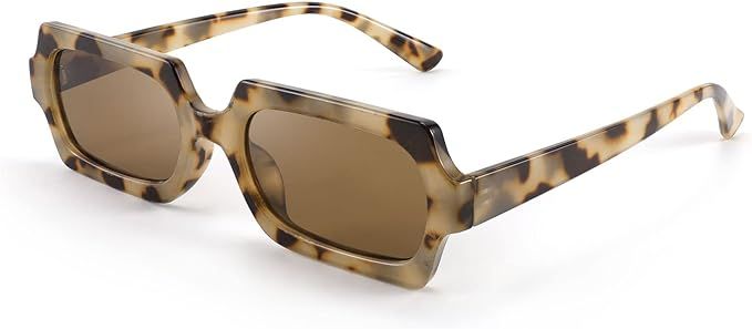 FEISEDY Retro Small 90s Rectangle Sunglasses for Women Men Fashion Narrow Square Sunglasses B4067... | Amazon (US)