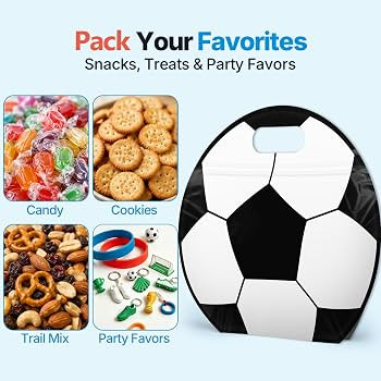 AKAIXI 24pcs 3.5 Mil Thick Sealed Soccer Snack Bags for Training Snack Bag | Amazon (US)