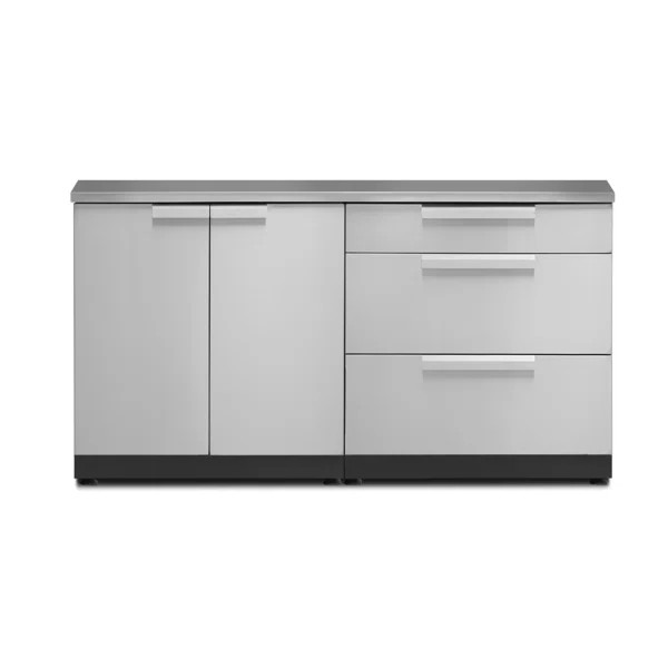 Modular Outdoor Kitchens 2 Piece Stainless Steel Cabinet Set | Wayfair Professional