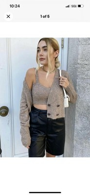 ZARA DOUBLE BREASTED BUTTONED KNIT CARDIGAN SIZE S | eBay US