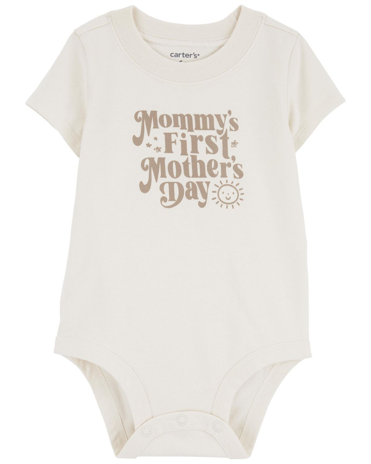 Tan Baby First Mother's Day Cotton Bodysuit | carters.com | Carter's
