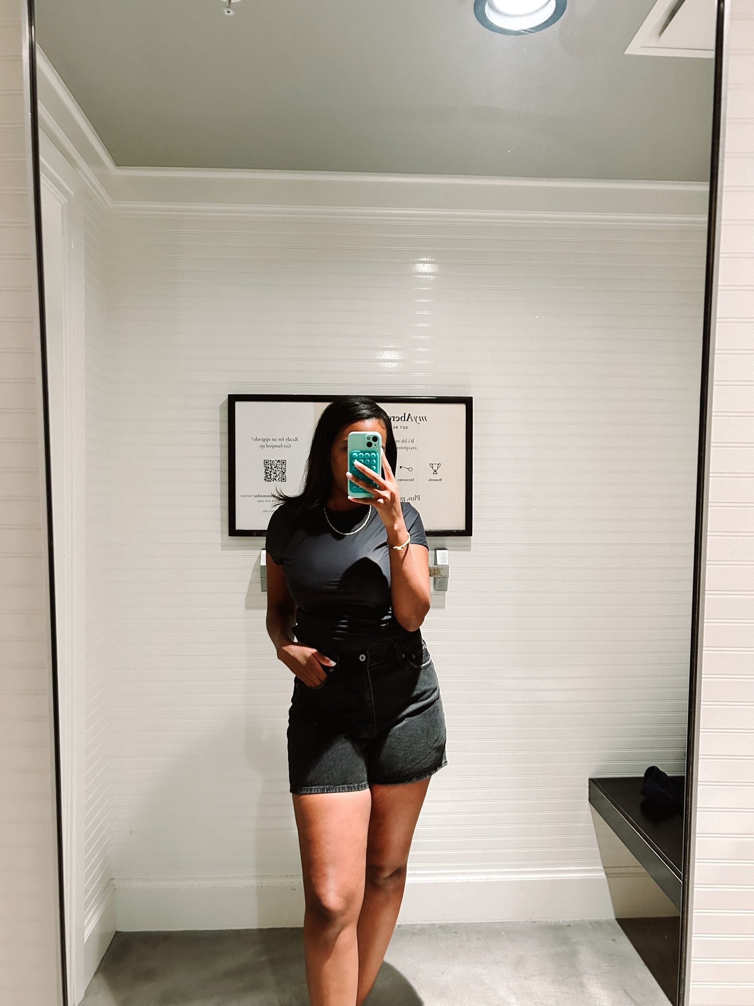 Seamless tee comes in a few different colors - wearing a size S - TTS. Black high rise jeans shorts - not too short ✨ wearing a size 28 
Vacation outfits/Jeans Abercrombie #abercrombie


#jeans #highwaisted #denim #vintage

#LTKfindsunder100 #LTKsalealert #LTKSpringSale