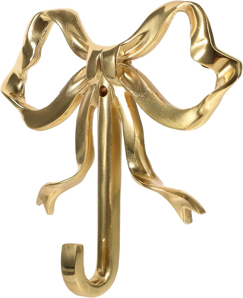 MAGICLULU Gold Coat Hook Bow Wall Hooks Brass Hanging Hook Multi-Purpose Door Hanger for Coat Hat... | Amazon (US)