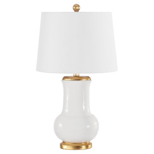 Ember Table Lamp, Ivory/Gold | One Kings Lane