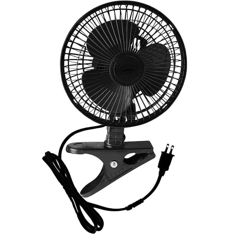 JOEY'Z 6 INCH - 2 Speed - Adjustable Tilt, Whisper Quiet Operation Clip-On-Fan - Black | Amazon (US)