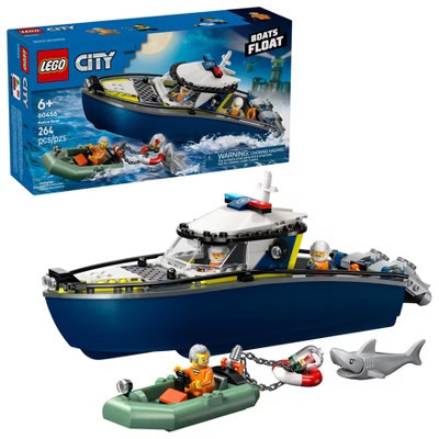 LEGO City Police Boat Chase Building Toy 60456 | Target