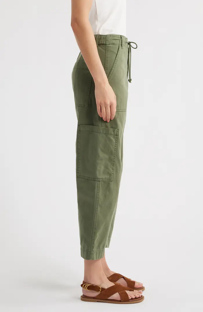 Sabrina High Waist Barrel Twill Utility Pants | Nordstrom