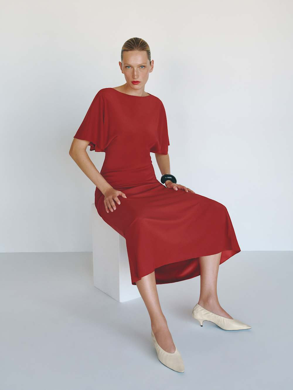 Calista Scrunch Heel | Reformation (Global)