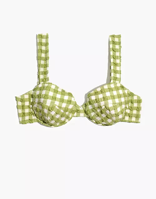 Madewell x Solid & Striped® Lilo Bikini Top in Textured Gingham | Madewell
