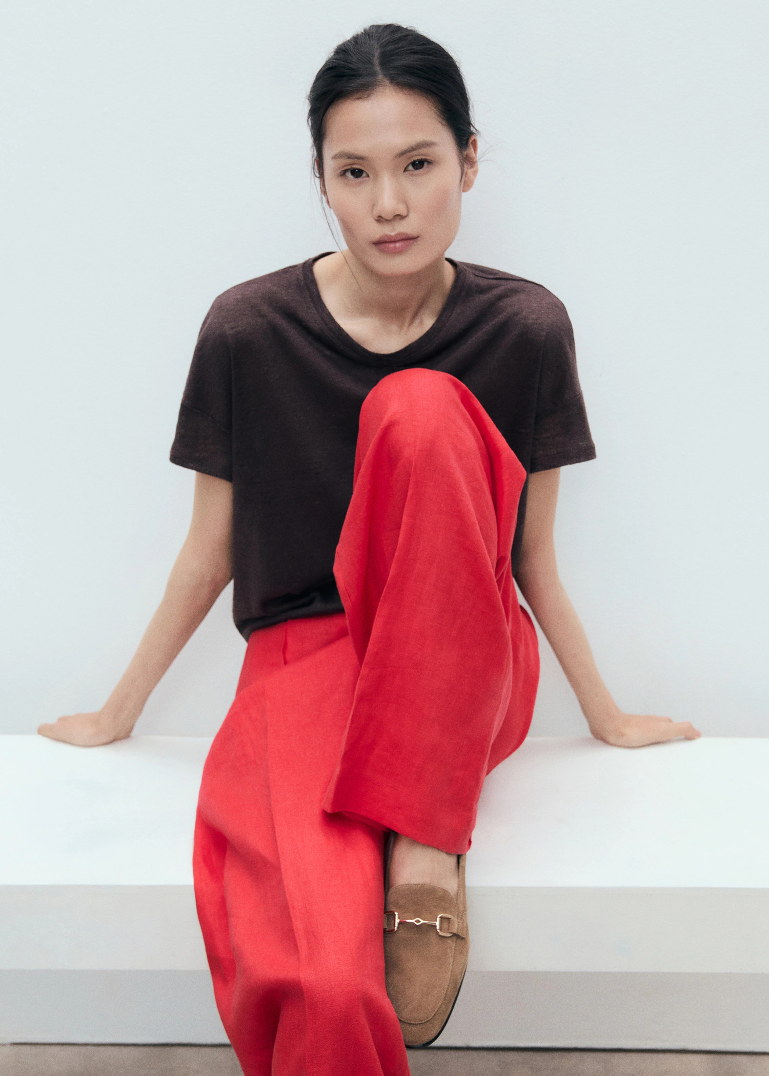 Mokassin aus Rauleder mit Schnalle | Mango EU