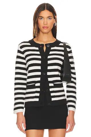 Sanctuary Knitted Jacket in Chalk & Black Stripe from Revolve.com | Revolve Clothing (Global)