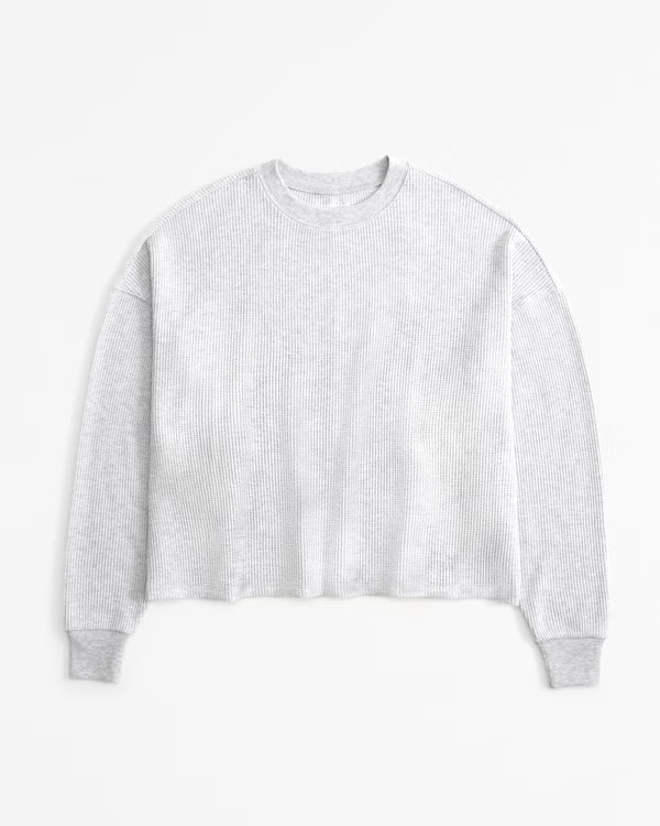 Women's Long-Sleeve Oversized Dolman Waffle Tee | Women's Tops | Abercrombie.com | Abercrombie & Fitch (US)