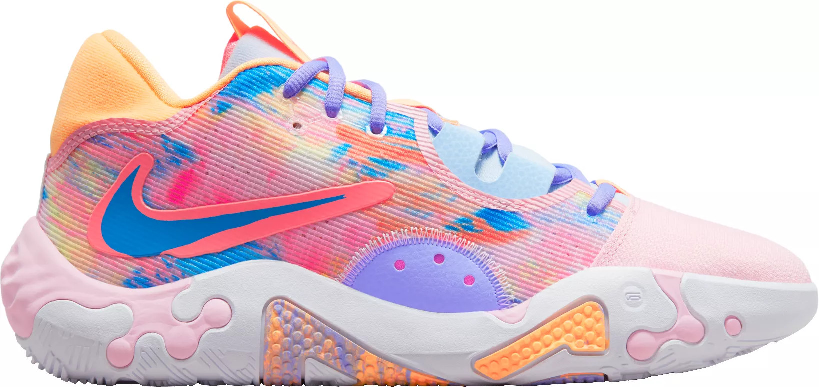 Nike PG 6 Basketball Shoes, Men's, M10.5/W12, White/Blue/Pink | Dick's Sporting Goods