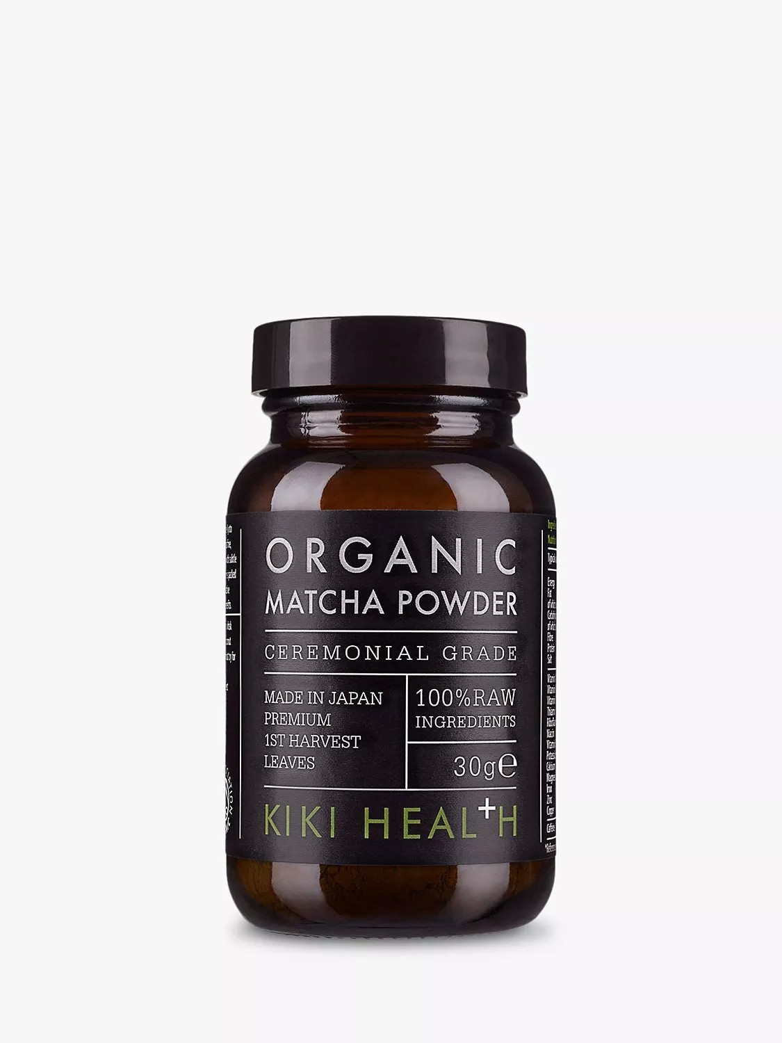 KIKI Health Organic Premium Ceremonial Matcha Powder, 30g | John Lewis (UK)