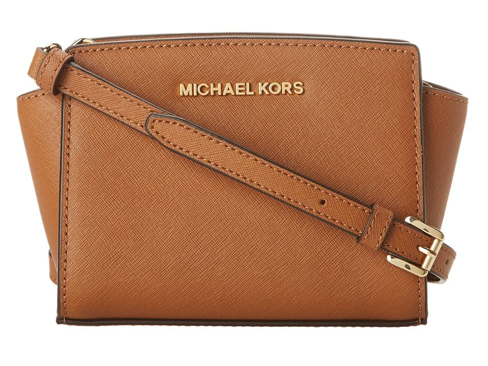 MICHAEL Michael Kors - Selma Mini Messenger (Luggage) Cross Body Handbags | Zappos