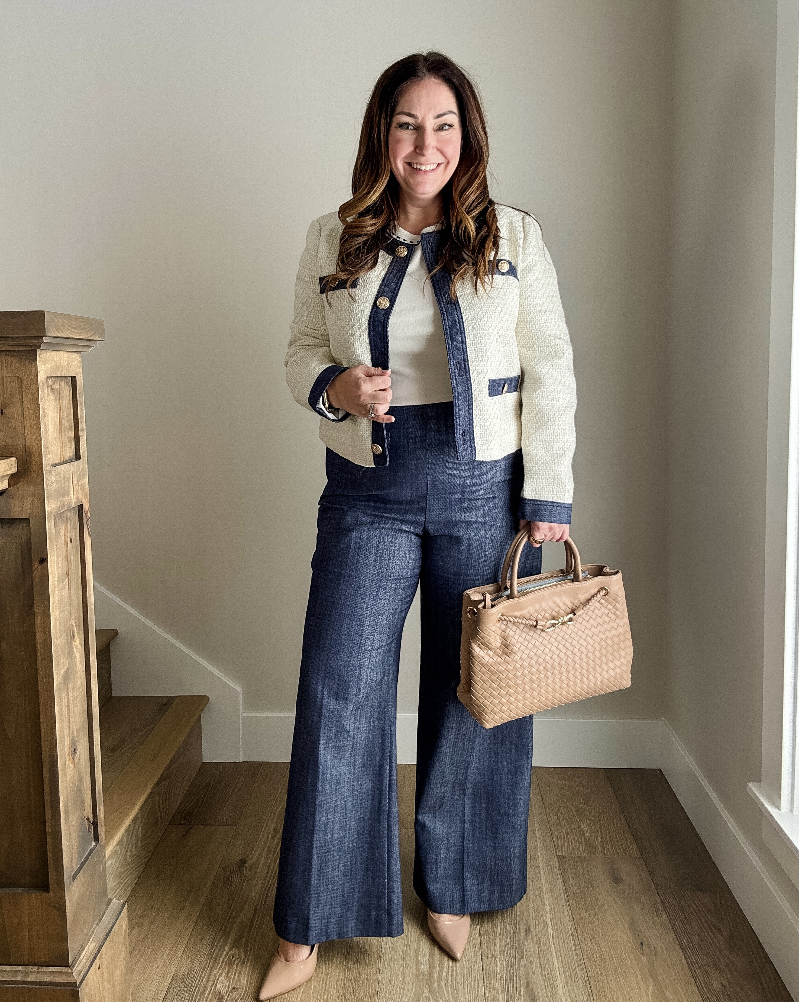 Elevated Denim Trousers and Lady Jacket Early Spring Workwear // Wearing Top and jacket, L and pants, 32 (run small) 

 

#LTKOver40 #LTKMidsize #LTKWorkwear