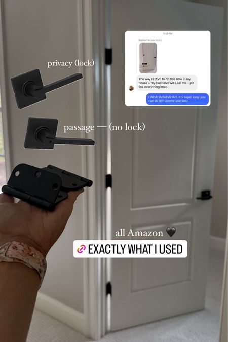 Switching out our door hardware / hinges made a huge change 🖤✨ truly so easy & so many options!!! These are exactly what I used — 👏🏼

Amazon finds / home decor / door hardware / kwikset / diy / Holley Gabrielle 

#LTKsalealert #LTKfindsunder50 #LTKhome
