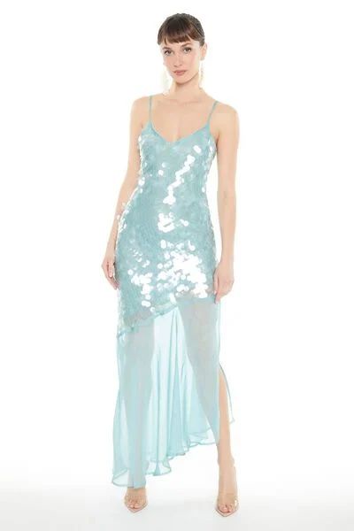 Asymmetrical Sequin Midi Dress | Forever 21