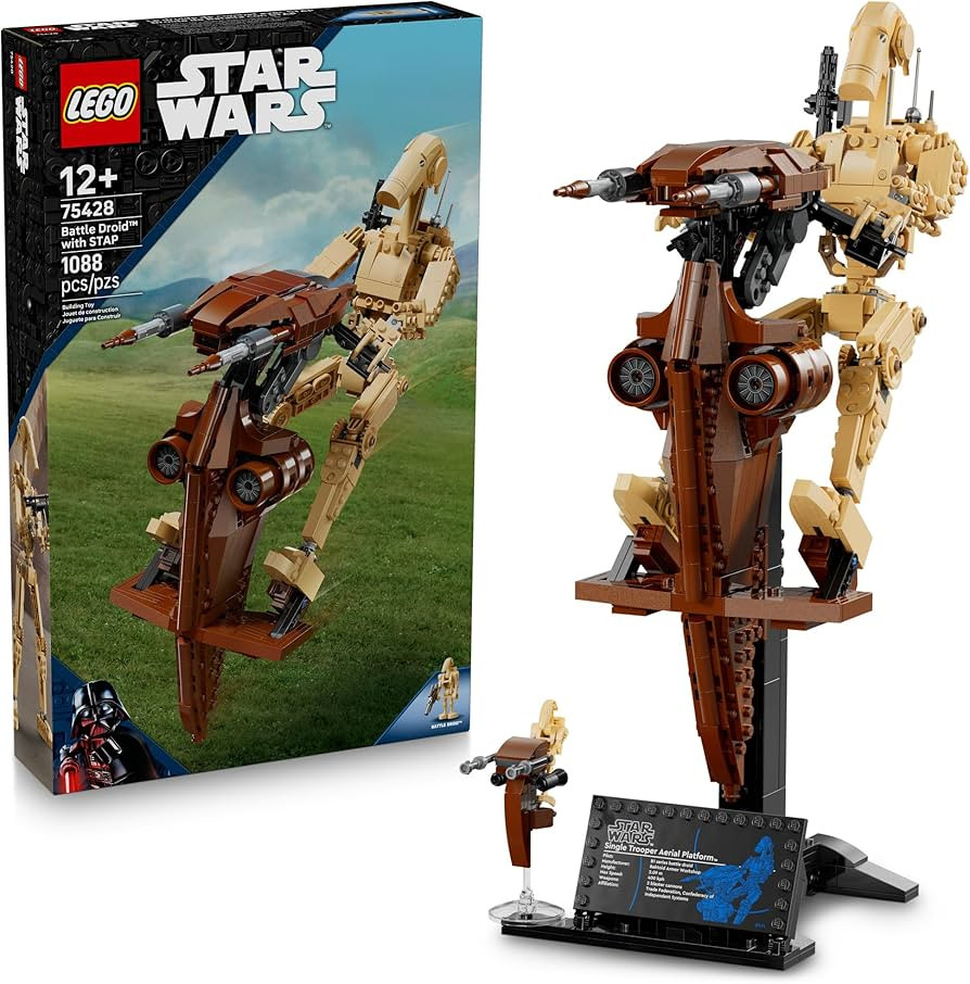 LEGO Star Wars: The Phantom Menace Battle Droid with STAP - Building & Learning Toy for Boys & Gi... | Amazon (US)