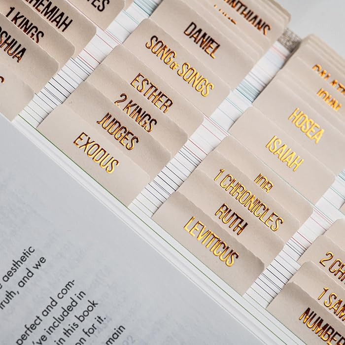 DiverseBee Laminated Bible Tabs (Copper Embossed Lettering), Bible Journaling Supplies, Bible Boo... | Amazon (US)