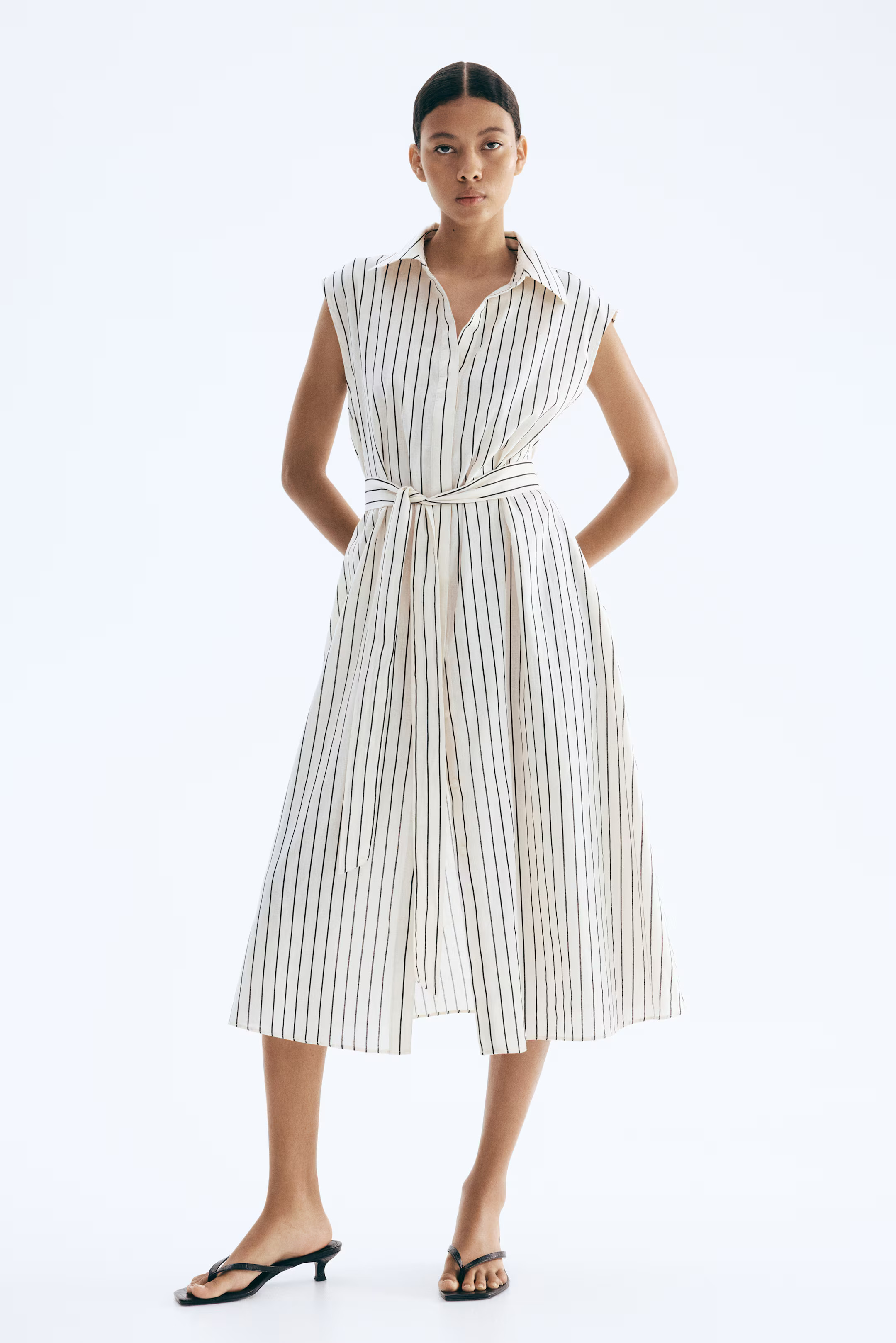 Linen-blend shirt dress | H&M (UK, MY, IN, SG, PH, TW, HK)