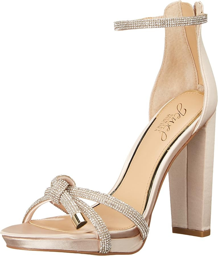 Jewel Badgley Mischka Lexie Knotted Platform Block Heel | Amazon (US)