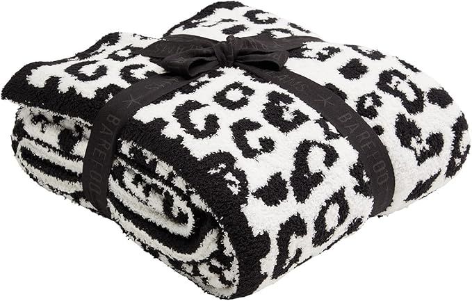 Barefoot Dreams CozyChic Barefoot in The Wild Throw White/Black One Size | Amazon (US)