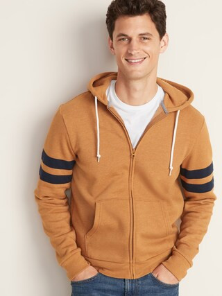 Pieced Sleeve-Stripe Zip Hoodie for Men | Old Navy (US)
