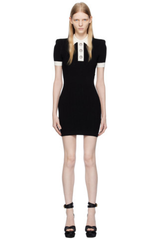 Balmain - Black Hardware Minidress | SSENSE