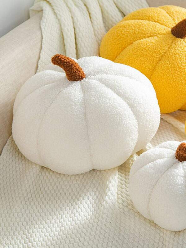 1pc Pumpkin Shaped Decorative Pillow, Cute Polyester Throw Pillow For Home | SHEIN