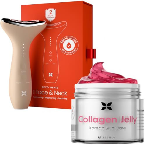 REVO Face Genie x Collagen Jelly Cream - Face & Neck Starter Kit | Amazon (US)
