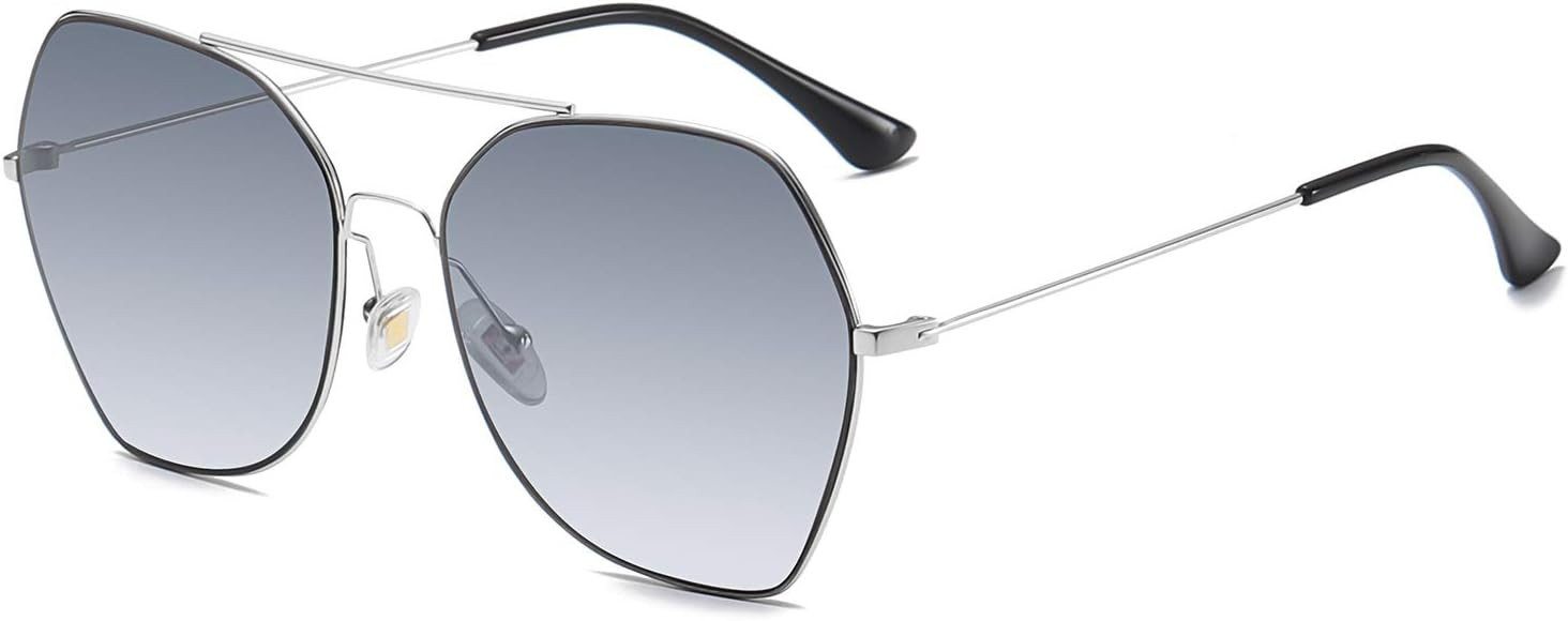 Women's Sunglasses, Large Hexagonal Ultra Light, LUMIN SJ1124 | Amazon (US)