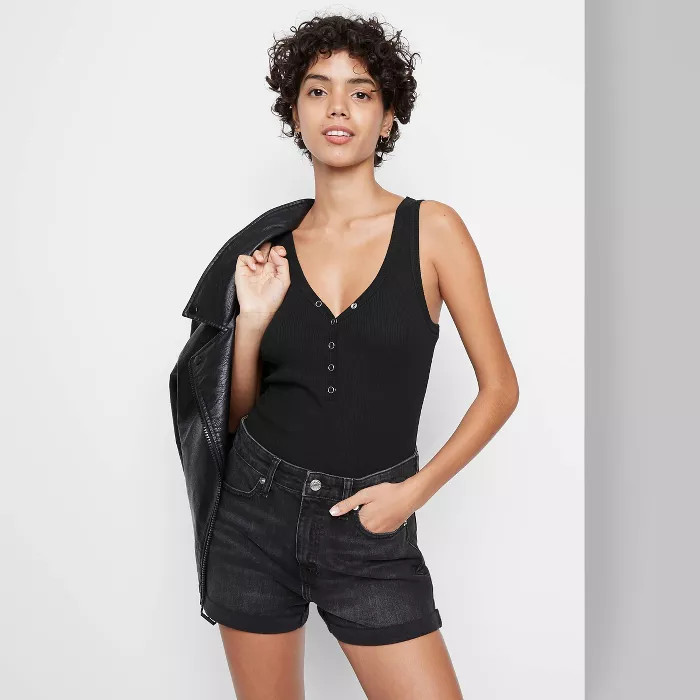 Women's Snap Placket Bodysuit - Wild Fable™ | Target
