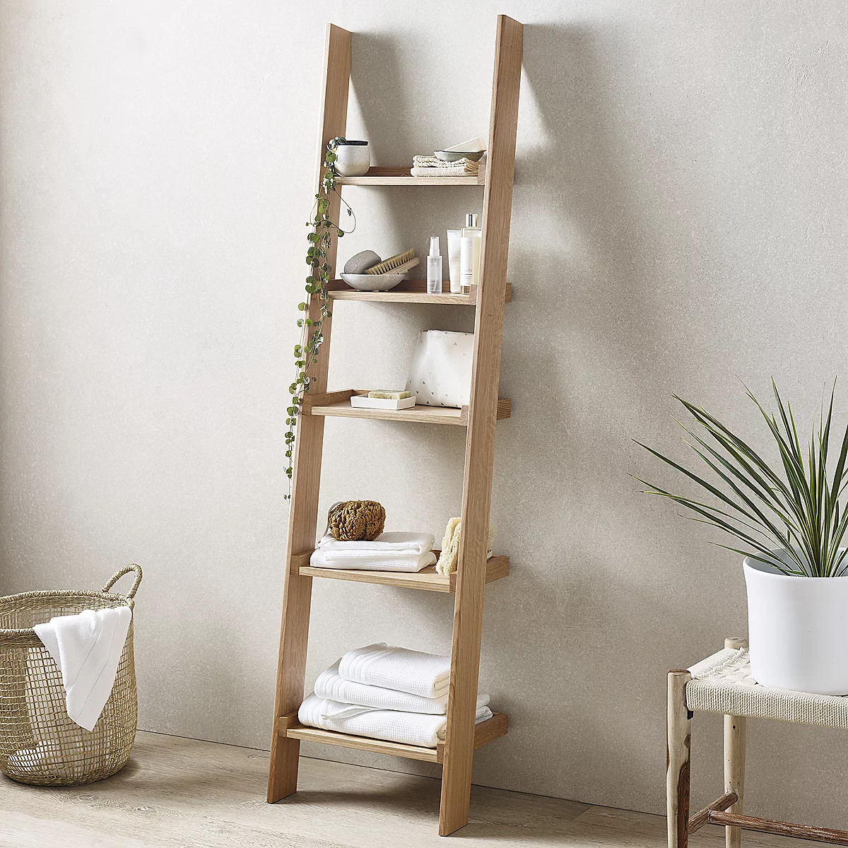 Oak Narrow Ladder Shelf | The White Company (UK)