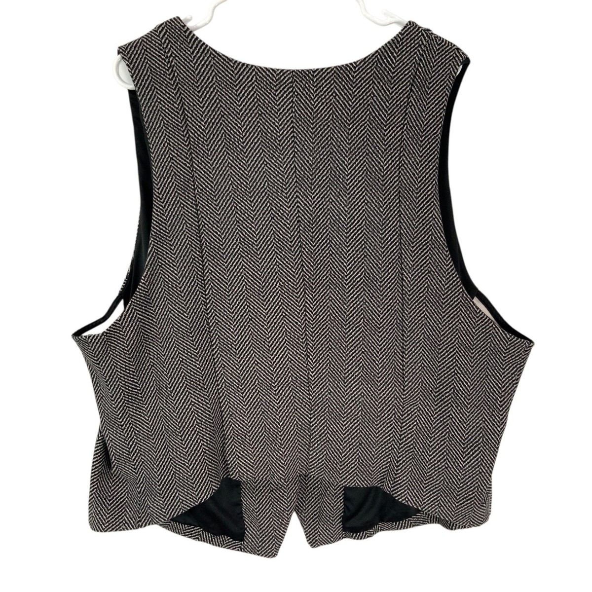 Studio by Torrid Women's Herringbone Vest Black White Plus Size 5 Blazer Style | eBay US