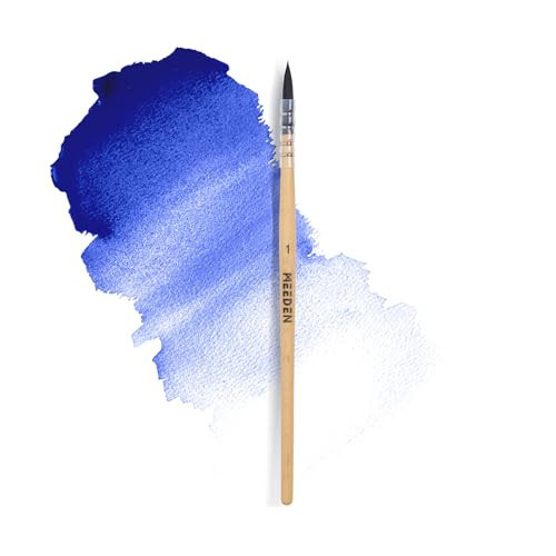 MEEDEN Watercolor Brushes Professional - Synthetic Squirrel Hair Artist Paint Brushes Set with Beech Wood Handle Great for Artists Hobbyists Size 1 | Amazon (US)