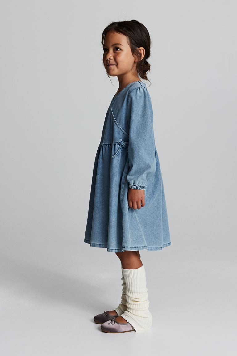 Denim-look Dress - Light denim blue - Kids | H&M US | H&M (US + CA)