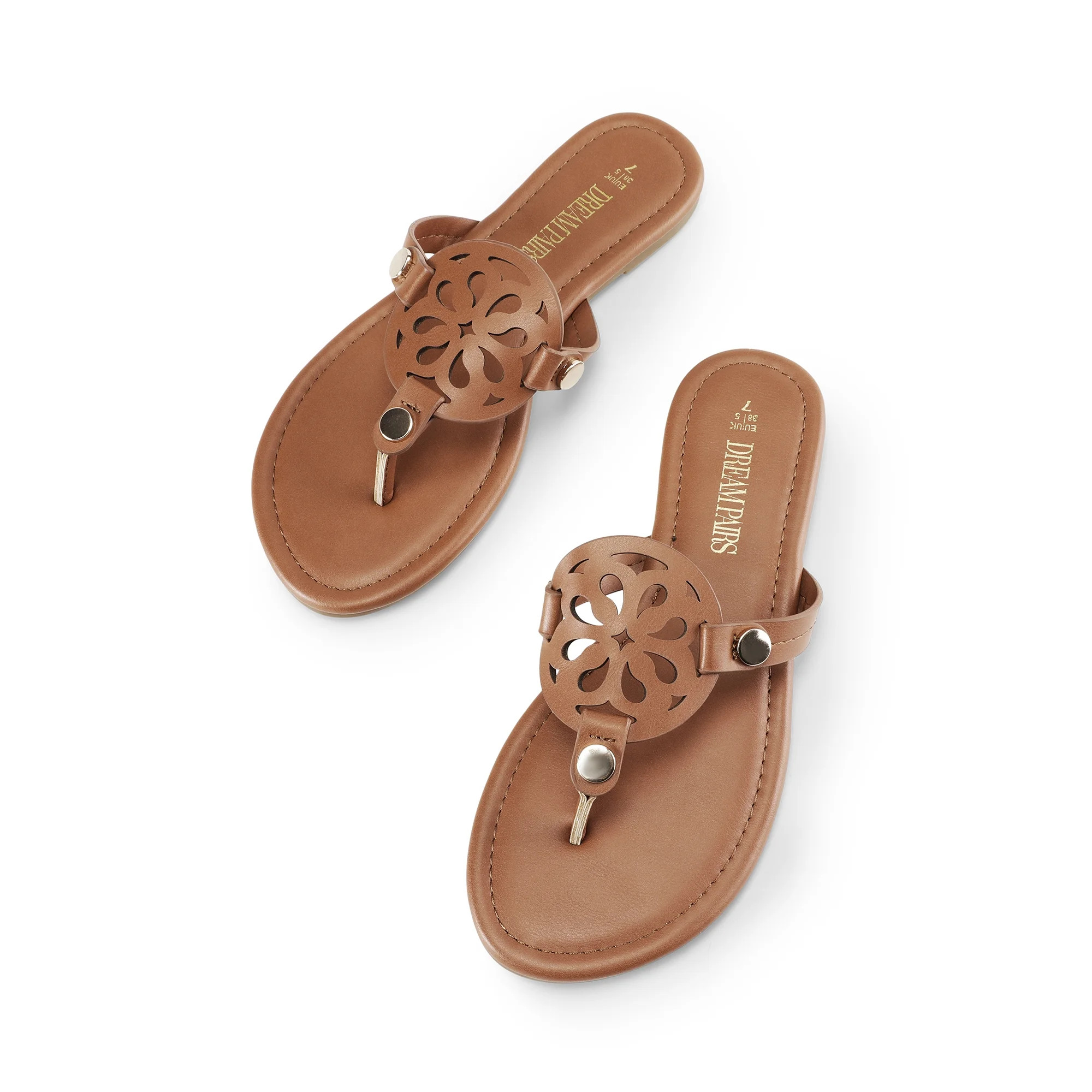 DREAM PAIRS Women's Flip Flops Comfortable Soft Cushion Slide Slip on Summer Beach Thong Flat San... | Walmart (US)