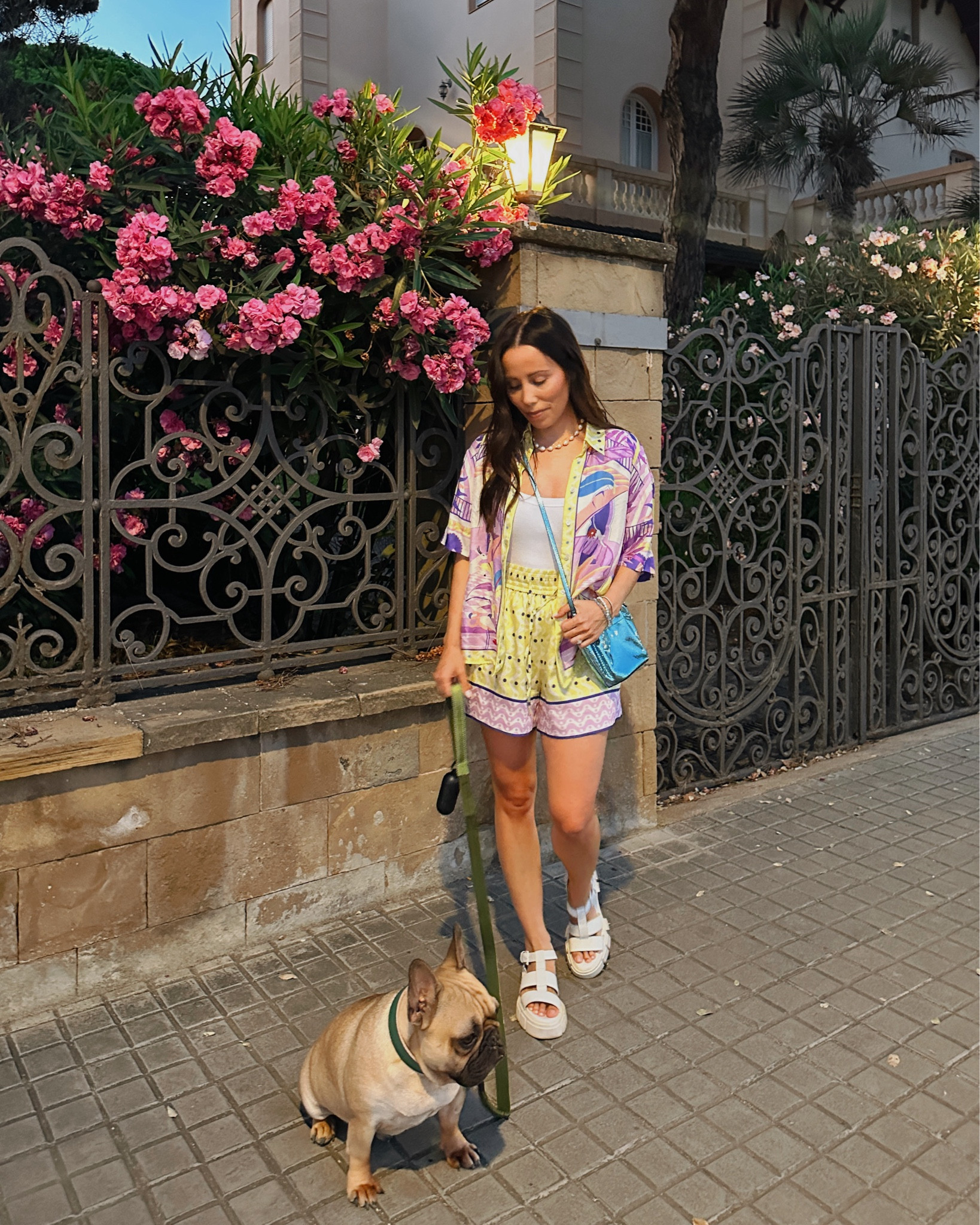 Long walks by our beach in this silk set from Sandro. As I always say, sets are the best wardrobe addition due to how easy they make outfit choices. This one is a favorite due to how unique it is and how dressed up yet casual it makes me feel. Also goes with almost any shoe, whether gold flat sandals, white sneakers, chunky platform sandals or a transparent pair of heels 👌🏼

Shirt: Sandro 
Body: Bershka
Shorts: Sandro
Sandals: Stradivarius
Purse: H&M
Necklace: Mango

#LTKStyleTip #LTKSeasonal