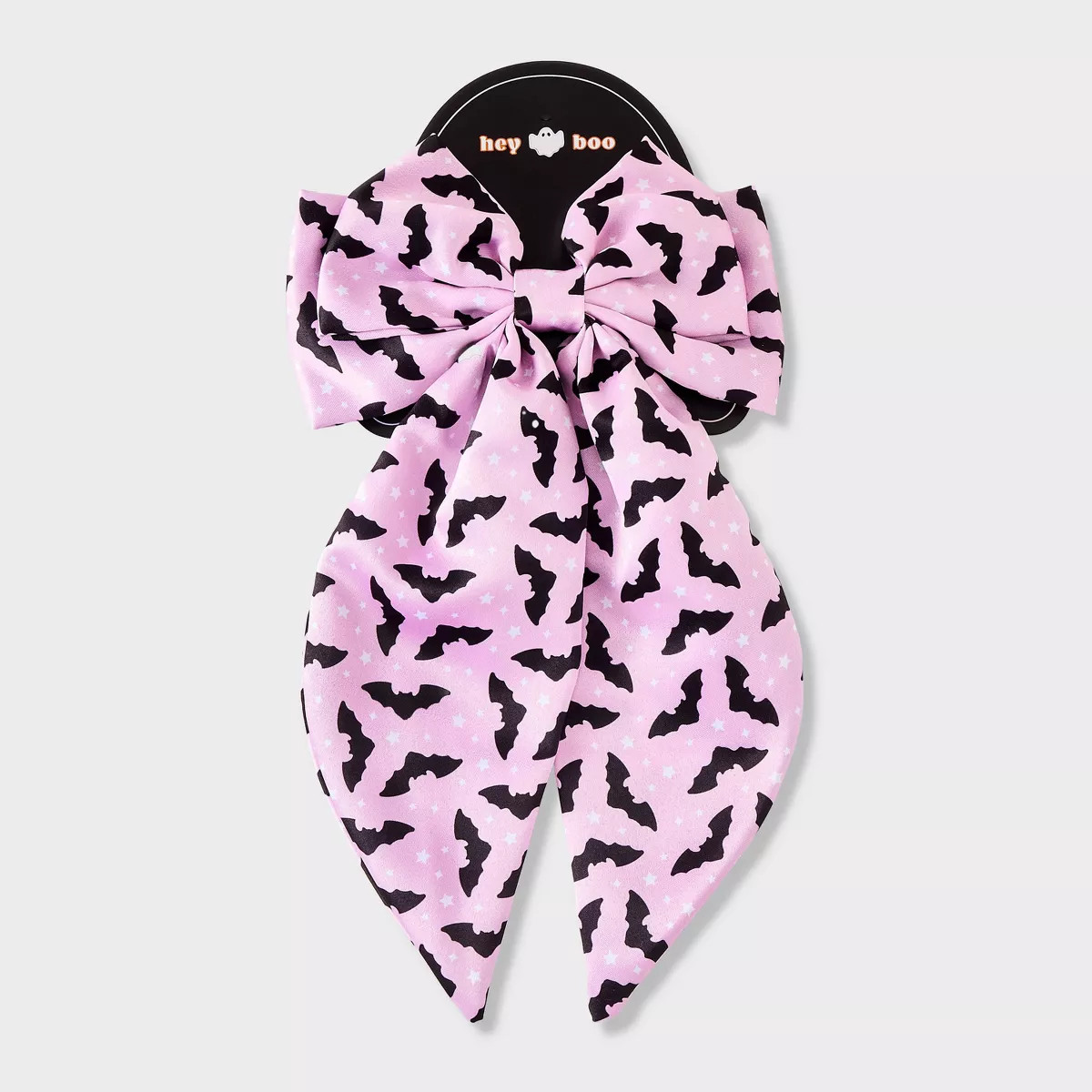 Halloween Bat Print Hair Bow Clip - Pink | Target