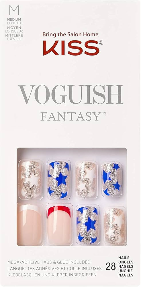 Kiss Voguish Fantasy Press on Manacure 4th of July Nails - Voyage | Amazon (US)
