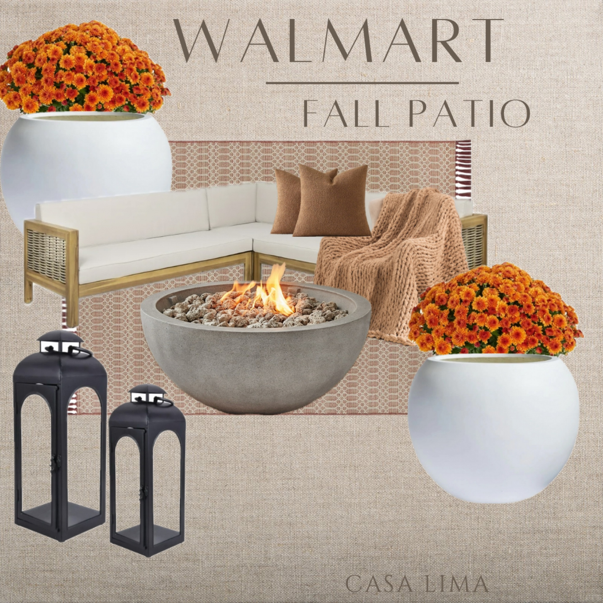 Decorate your patio for fall with Walmart! Make your outdoor space super cozy with an outdoor fireplace, some lanterns and beautiful mums in large planters! 

#walmartfinds #falldecor #seasonaldecor #outdoordecor

#LTKHome #LTKStyleTip #LTKFallSale