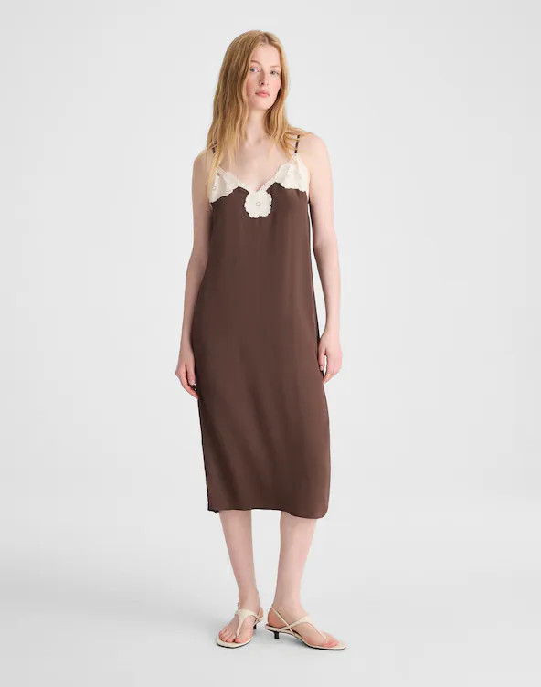 V-Neck Midi Slip Dress | Madewell