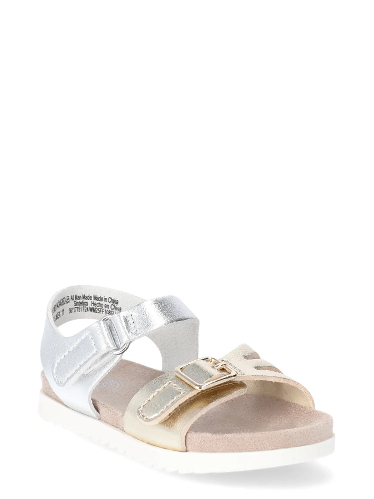 Wonder Nation Baby & Toddler Girls Buckle Sandals - Walmart.com | Walmart (US)