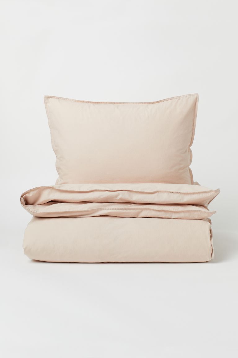 Washed cotton duvet cover set | H&M (UK, MY, IN, SG, PH, TW, HK)