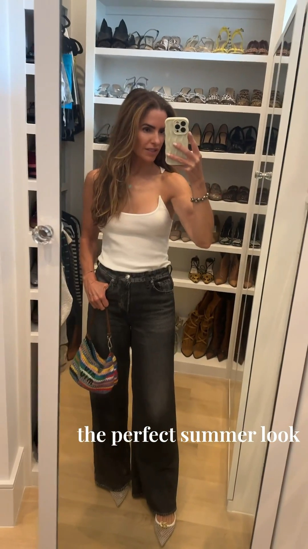 shop my look✨ wearing my fav viral denim that are actually sweatpants! 

beyond comfy & so cool too. run slightly big im wearing a 24 i sized down bc so soft & stretchy

& i even linked the new shorts version for summer & a new pair of the silk pants version too! 

the chic tank i own in several colors + a silk version too…runs tts i’m wearing a small 

& the only kitten heels you need for summer too! 

#LTKItBag #LTKShoeCrush #LTKStyleTip