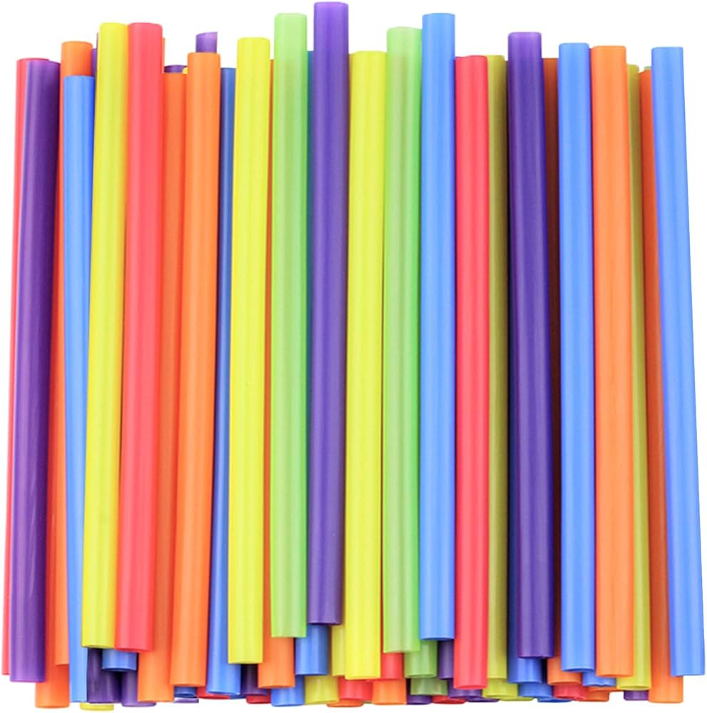 Comfy Package, [100 Count] Jumbo Plastic Smoothie Straws - 8.5" High - Assorted Colors | Amazon (US)